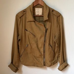 Free People Cropped Linen Moro Jacket